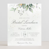Invitation de luncheon de mariage aux feuilles d'e