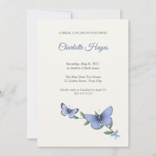 Invitation de Luncheon de Mariage Papillon Azuré d
