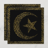 Invitation de lune de croissant (Devant / Derrière)