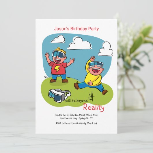 Invitation de lunettes de simulation (Debout devant)