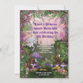 Invitation de l'Unicorn Forest Party Enchanted Woo (Dos)