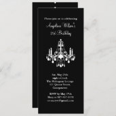Invitation de lustre du 21e anniversaire (noir) (Devant / Derrière)