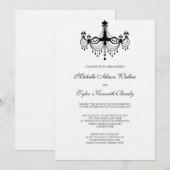 Invitation de lustre noir et blanc (Devant / Derrière)