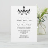 Invitation de lustre noir et blanc (Debout devant)