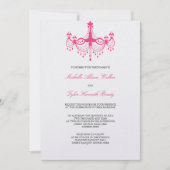 Invitation de lustre rose et noir (Devant)