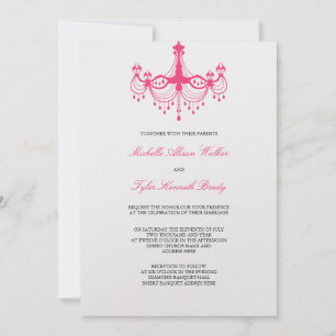 Invitation de lustre rose et noir