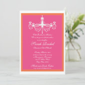 Invitation de lustre rose et orange (Debout devant)