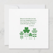 Invitation de lutin de la Saint-Patrick (Dos)