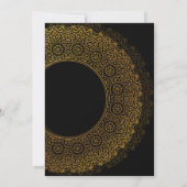 Invitation de luxe avec l'ornement islamique d'or (Dos)