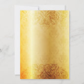 Invitation de luxe dorée pour célébration de soiré (Dos)
