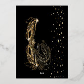 Invitation de luxe en or pour Quinceañera avec mas (Verso)