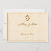 Invitation de luxe ethnique pour mariage indien (Dos)