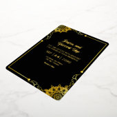 Invitation de luxe noir et or Gold Foil Design (Rotation)