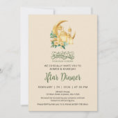 Invitation de luxe pour Iftar avec mosquée en or 3 (Devant)