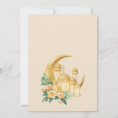 Invitation de luxe pour Iftar avec mosquée en or 3 (Dos)