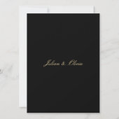Invitation de luxe pour la douche de la mariée noi (Dos)