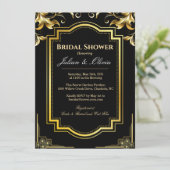 Invitation de luxe pour la douche de la mariée noi (Debout devant)