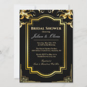 Invitation de luxe pour la douche de la mariée noi (Devant)