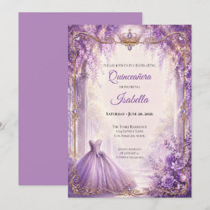 Invitation de luxe pour Quinceañera de princesse v