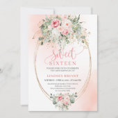 Invitation de luxe pour un anniversaire de 16 ans (Devant)