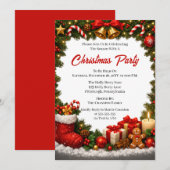 Invitation de luxe pour une fête de Noël (Devant / Derrière)
