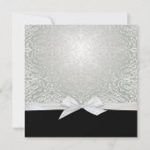 Invitation de luxe Ribbon Silver/Black Mariage dam (Dos)