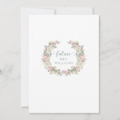 Invitation de luxe rose blanc floral douche nuptia (Dos)