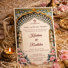 Invitation de luxe royale pour mariage indien ethn