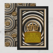 Invitation de luxe VIP en or 3D stratifié (Devant / Derrière)