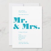 Invitation de M. et Mme Wedding shower (Devant)