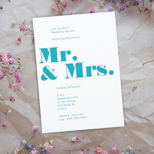 Invitation de M. et Mme Wedding shower