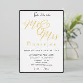 Invitation de M. & Mme Royal Mariage Foil (Debout devant)