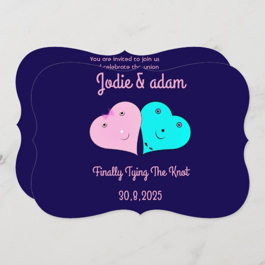 invitation de m. & mrs hearts (Devant / Derrière)