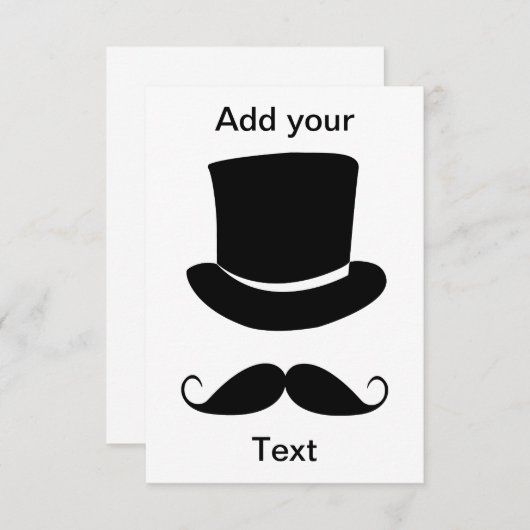 Invitation de M. Mustache (Devant / Derrière)