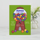 Invitation de machine à gumball (Debout devant)