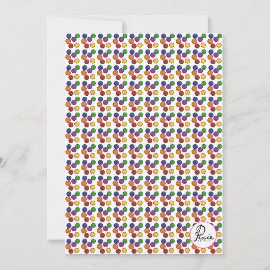 Invitation de machine à gumball (Dos)