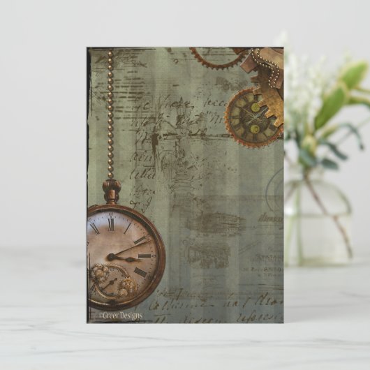 Invitation de machine à temps Steampunk (Debout devant)