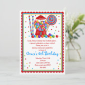 Invitation de machine et de sucrerie de Gumball (Debout devant)