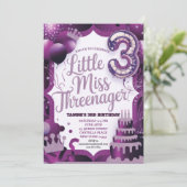 Invitation de Mademoiselle Threenager en violet (Debout devant)