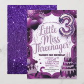 Invitation de Mademoiselle Threenager Violet (Devant / Derrière)