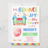 Invitation de maison gonflable, Invitations de reb (Devant)