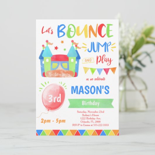 Invitation de maison gonflable, Invitations de reb (Debout devant)