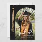 Invitation de maison ouverte avec photo de diplômé (Devant)