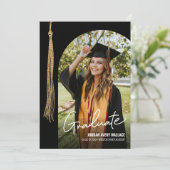 Invitation de maison ouverte avec photo de diplômé (Debout devant)