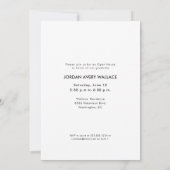 Invitation de maison ouverte avec photo de diplômé (Dos)