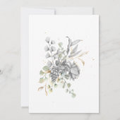 Invitation de maison ouverte élégante à fleurs arg (Dos)