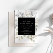 Invitation de maison ouverte élégante à fleurs arg