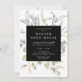 Invitation de maison ouverte élégante avec fleurs  (Devant)