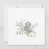 Invitation de maison ouverte élégante avec fleurs  (Dos)