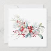 Invitation de maison ouverte florale aquarelle de (Dos)